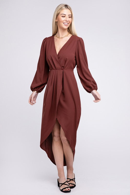 Deep V Neck Wrap Dress Modish X Co. Miss Modish Boutique