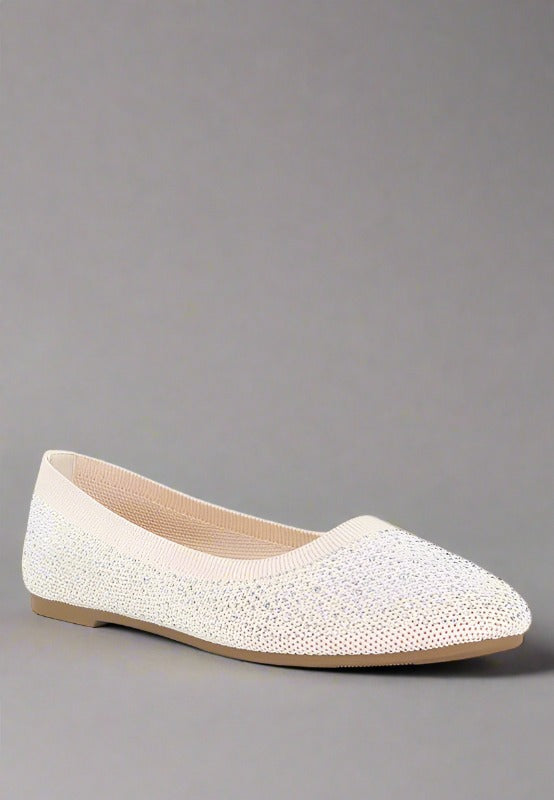 RAG & Co. Splash Rhinestones Embellished Ballet Flats