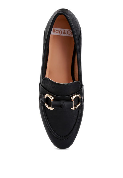 RAG & Co. Asher Horse-bit Embellished Raffia Loafers