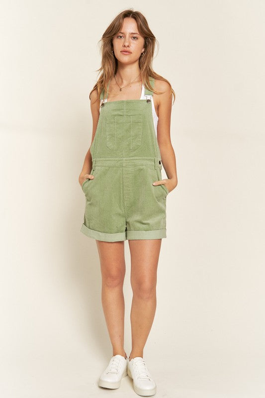 JADE by JANE Corduroy Adjustable Shoulder Straps Overall PLUS