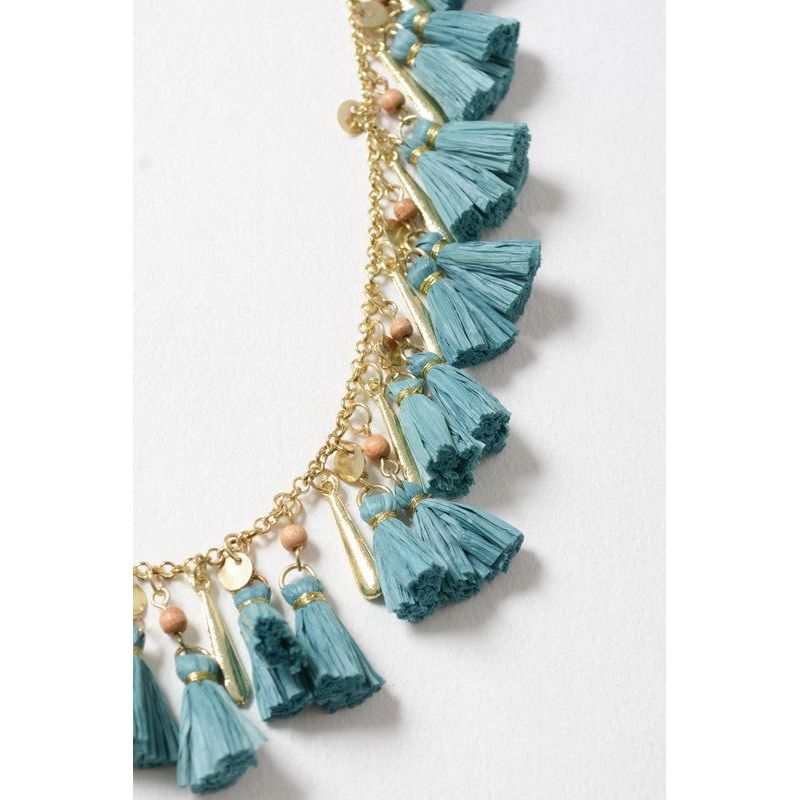 LETO Solid Tassel Chain Western-Boho Necklace