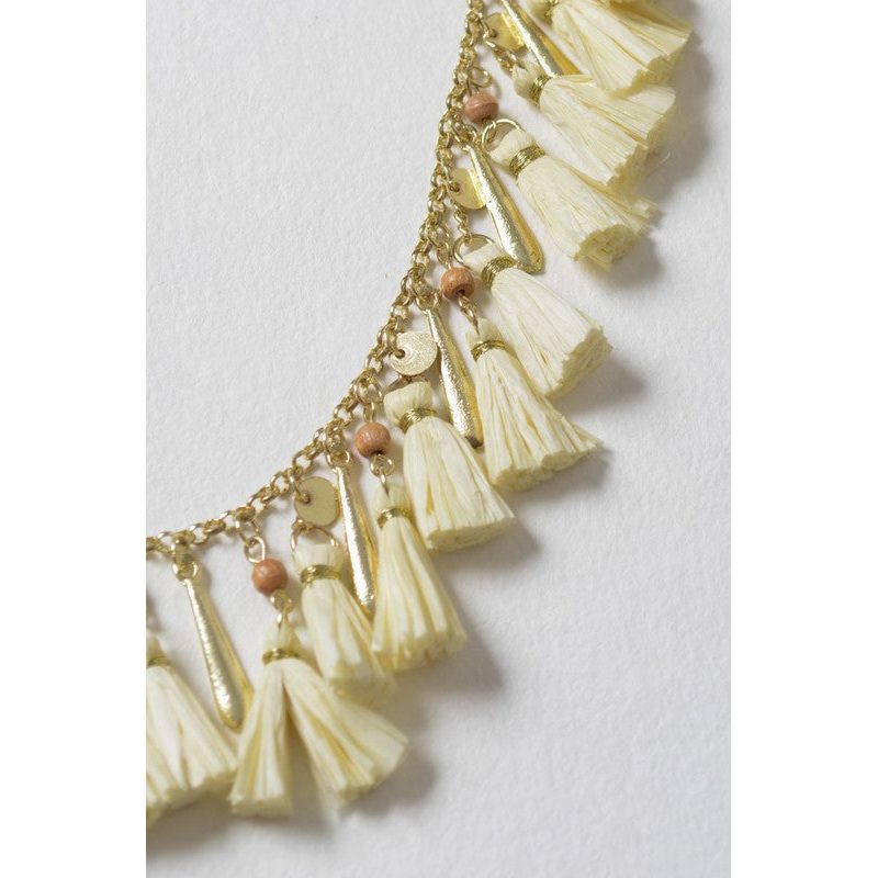 LETO Solid Tassel Chain Western-Boho Necklace