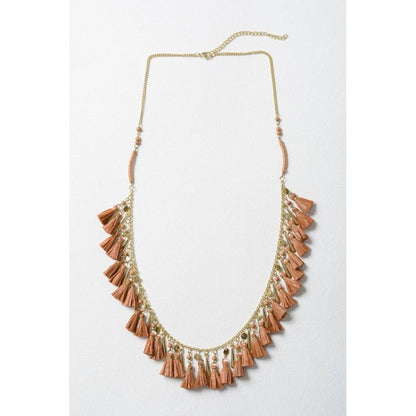 LETO Solid Tassel Chain Western-Boho Necklace