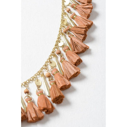 LETO Solid Tassel Chain Western-Boho Necklace