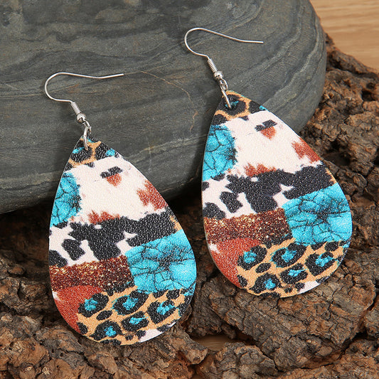 Western-style Teardrop Alloy Earrings