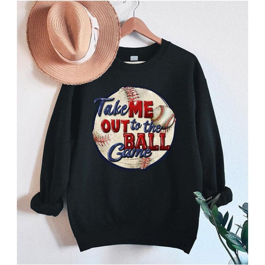 COLOR BEAR " Take me out to the Ball Game" Baseball Game Graphic Sweatshirt