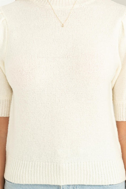 HYFVE Lovely Embrace Puff Sleeve Sweater Top