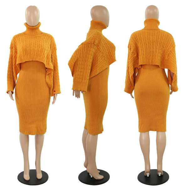 CLAUDE 2 Piece Knitted Dress and Sweater  Set