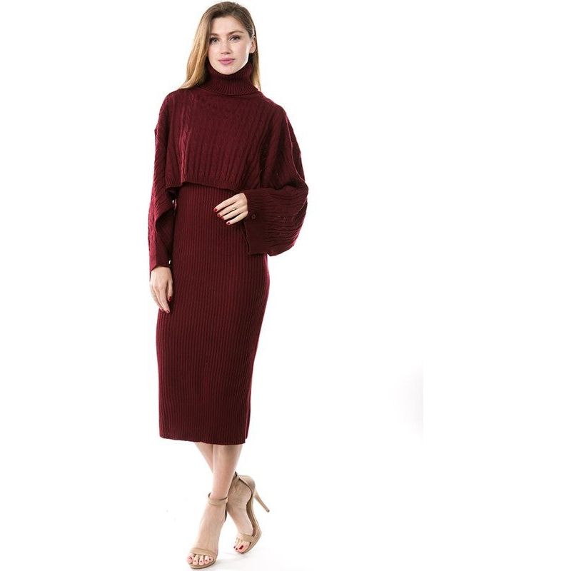 CLAUDE 2 Piece Knitted Dress and Sweater  Set