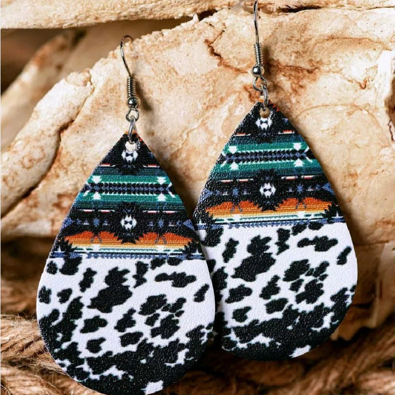 Western-style Teardrop Alloy Earrings