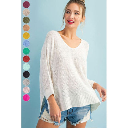 EESOME Crew Neck Knitted Sweater