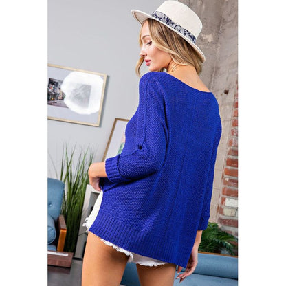 EESOME Crew Neck Knitted Sweater