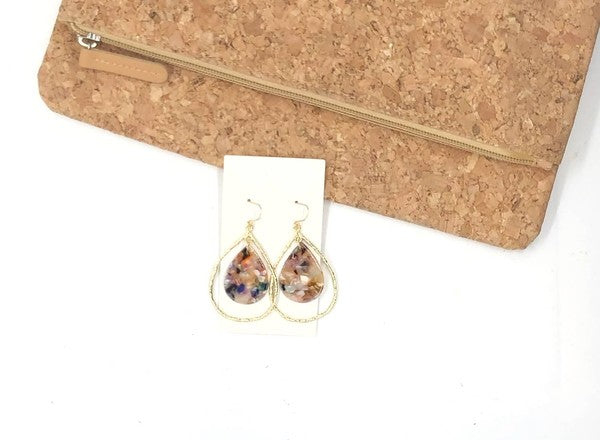 BAUBLES by B Multi-Color Acrylic Teardrop Chandelier Earrings