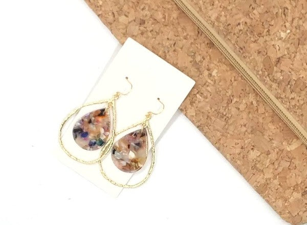 BAUBLES by B Multi-Color Acrylic Teardrop Chandelier Earrings