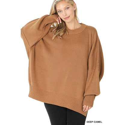 ZENANA Side Slit Oversized Sweater