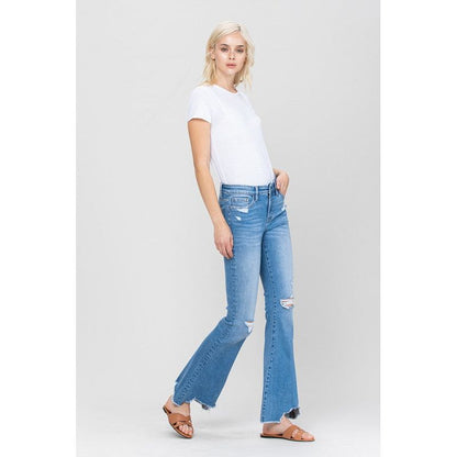 MID-RISE FLARE WITH HEM DETAIL