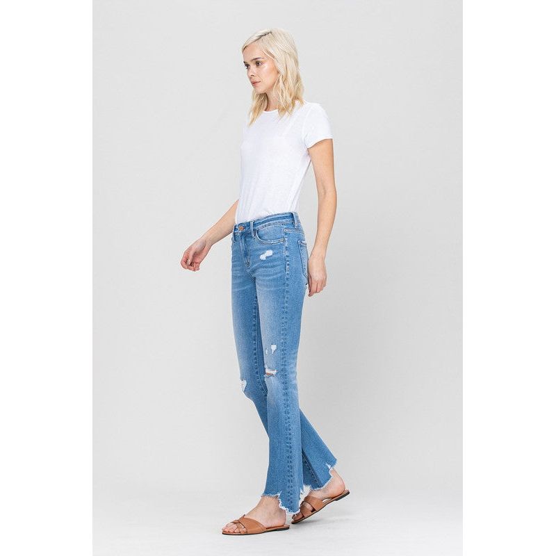 MID-RISE FLARE WITH HEM DETAIL