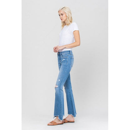 MID-RISE FLARE WITH HEM DETAIL