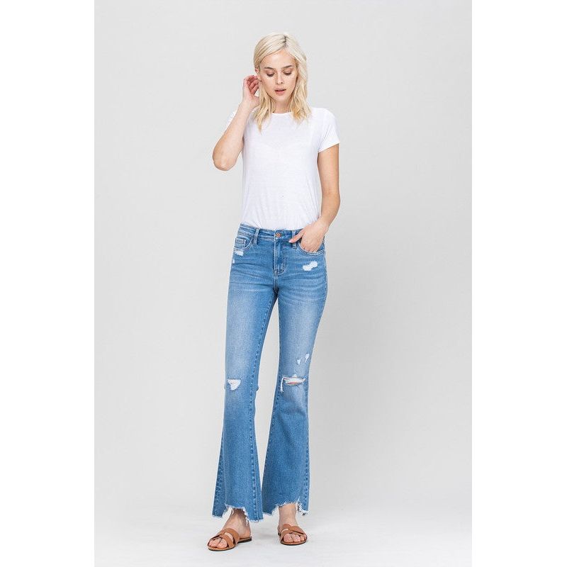 MID-RISE FLARE WITH HEM DETAIL