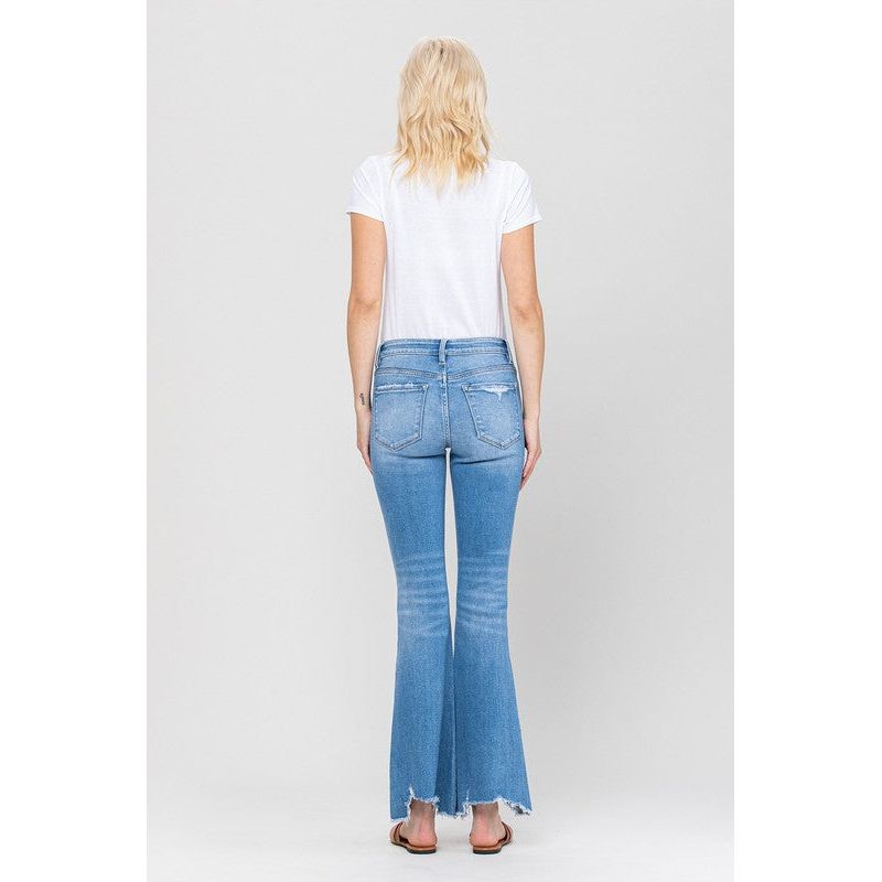 MID-RISE FLARE WITH HEM DETAIL