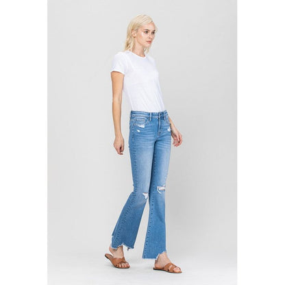 MID-RISE FLARE WITH HEM DETAIL