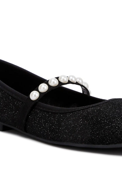 RAG & Co. Sassie Pearl Embellished Ballerina Flats