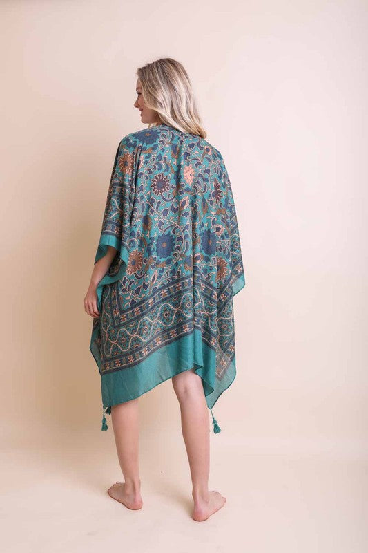 LETO Touch of Morrocco Tapestry Tassel Kimono