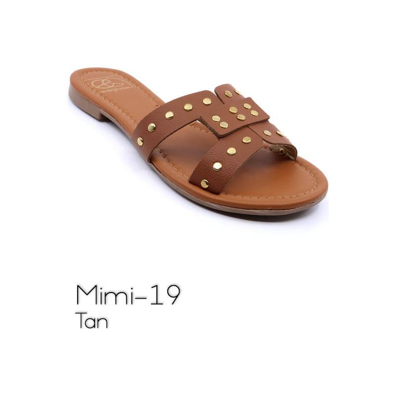 Casual Summer Slide Sandal with Rivet Studs