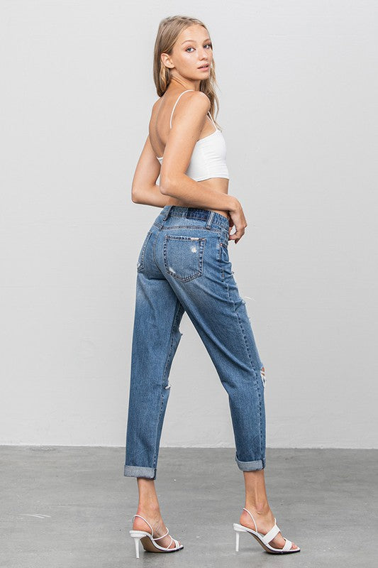 INSANE GENES Distressed Premium Boyfriend Jeans