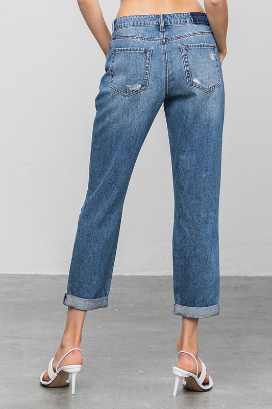 INSANE GENES Distressed Premium Boyfriend Jeans