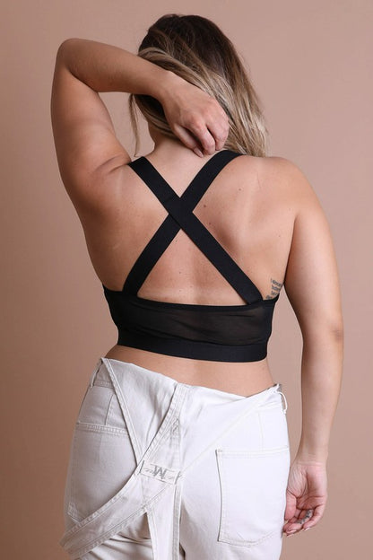 LETOs Plus-size Cross Front Bralette