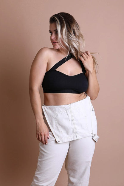 LETOs Plus-size Cross Front Bralette