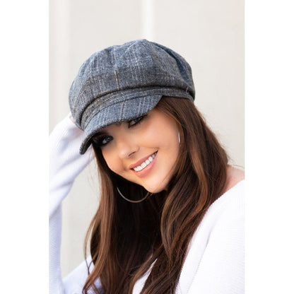 AILI'S CORNER Plaid Newsboy Caps