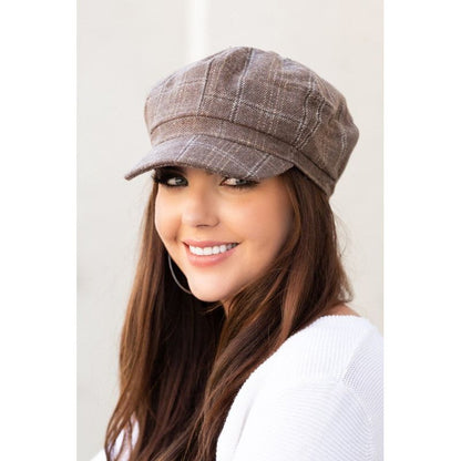 AILI'S CORNER Plaid Newsboy Caps