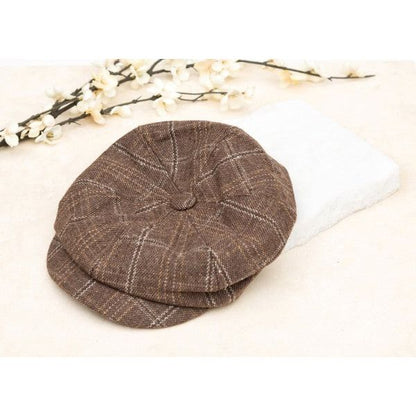 AILI'S CORNER Plaid Newsboy Caps