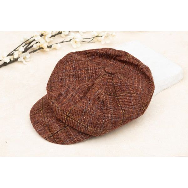 AILI'S CORNER Plaid Newsboy Caps