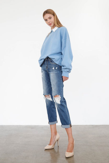 HIGH RISE GIRLFRIEND JEANS