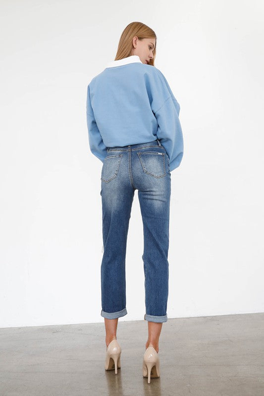 HIGH RISE GIRLFRIEND JEANS