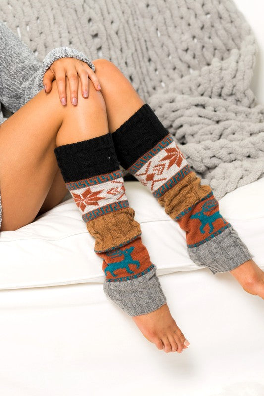 AILI'S CORNER Nordic Snowflake Leg Warmers