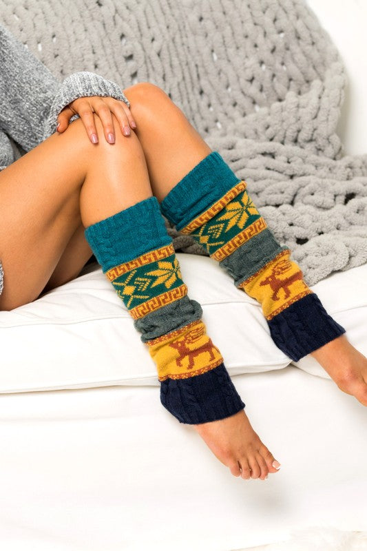 AILI'S CORNER Nordic Snowflake Leg Warmers