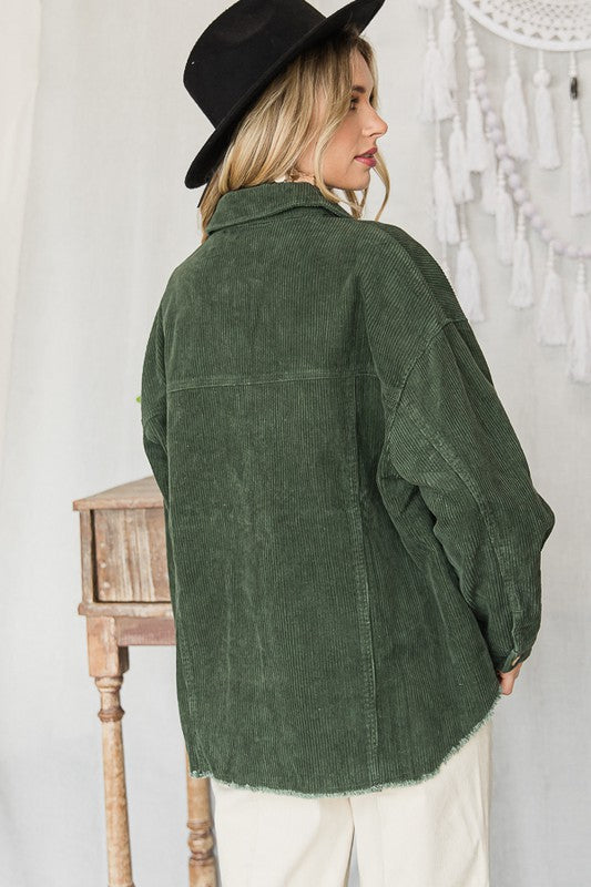 JADE by JANE Ribbed Autunm Velvet Jacket