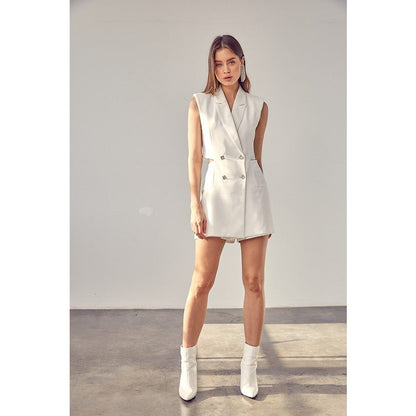 DO + BE COLLECTION Cutout Blazer Vest  Romper