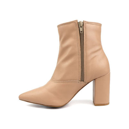 Pointed Toe Bootie with a Block Heel