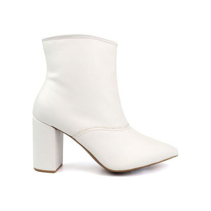 Pointed Toe Bootie with a Block Heel