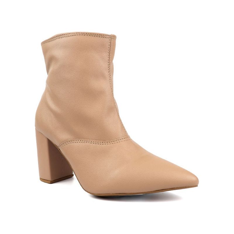 Pointed Toe Bootie with a Block Heel