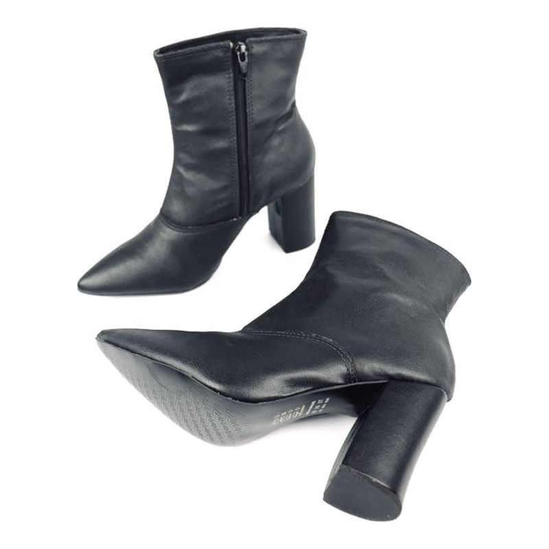 Pointed Toe Bootie with a Block Heel