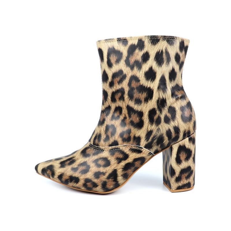 Pointed Toe Bootie with a Block Heel