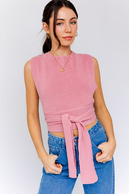 LE LIS Chic Dusty Multi-Tie/Convertible Backless Sweater Tank