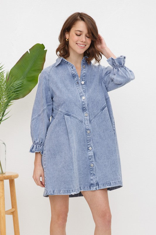 BLUE B Washed Denim Dress