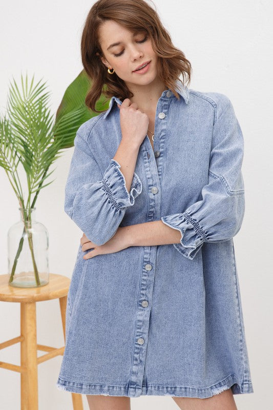 BLUE B Washed Denim Dress